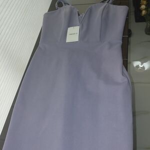 Forever 21 Lavender Sweetheart Neck Midi Dress